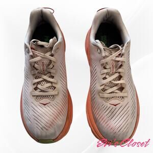 Hoka One One Rincon Silver Cantaloupe Women's Shors Sneakers Lace Up Sz 10 B